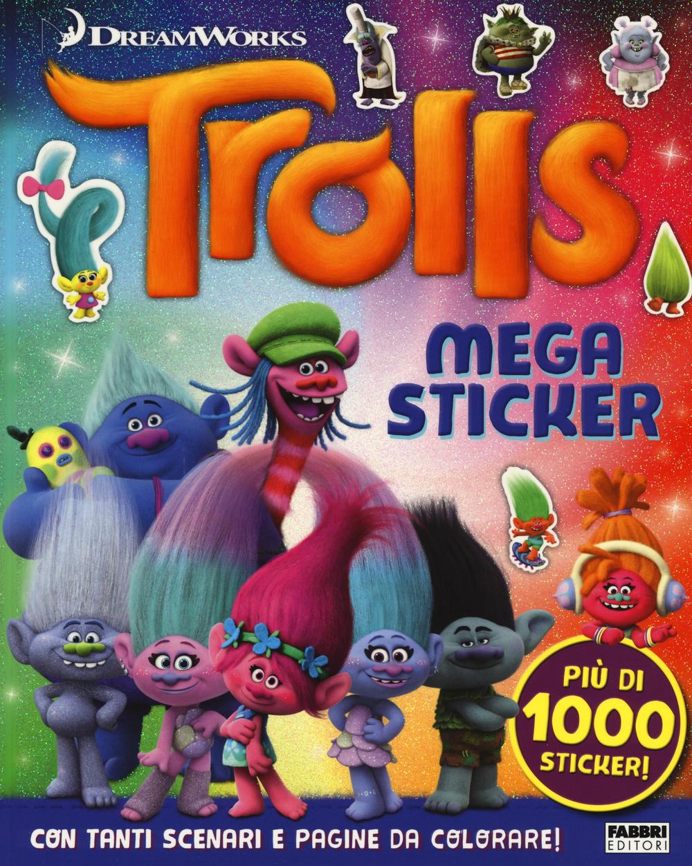 Trolls. Megasticker. Con adesivi