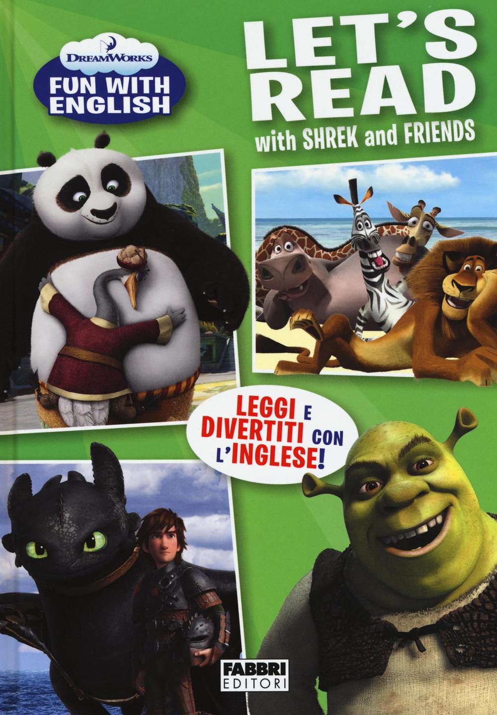 Let's read with Shrek and friends. Dreamworks fun with English