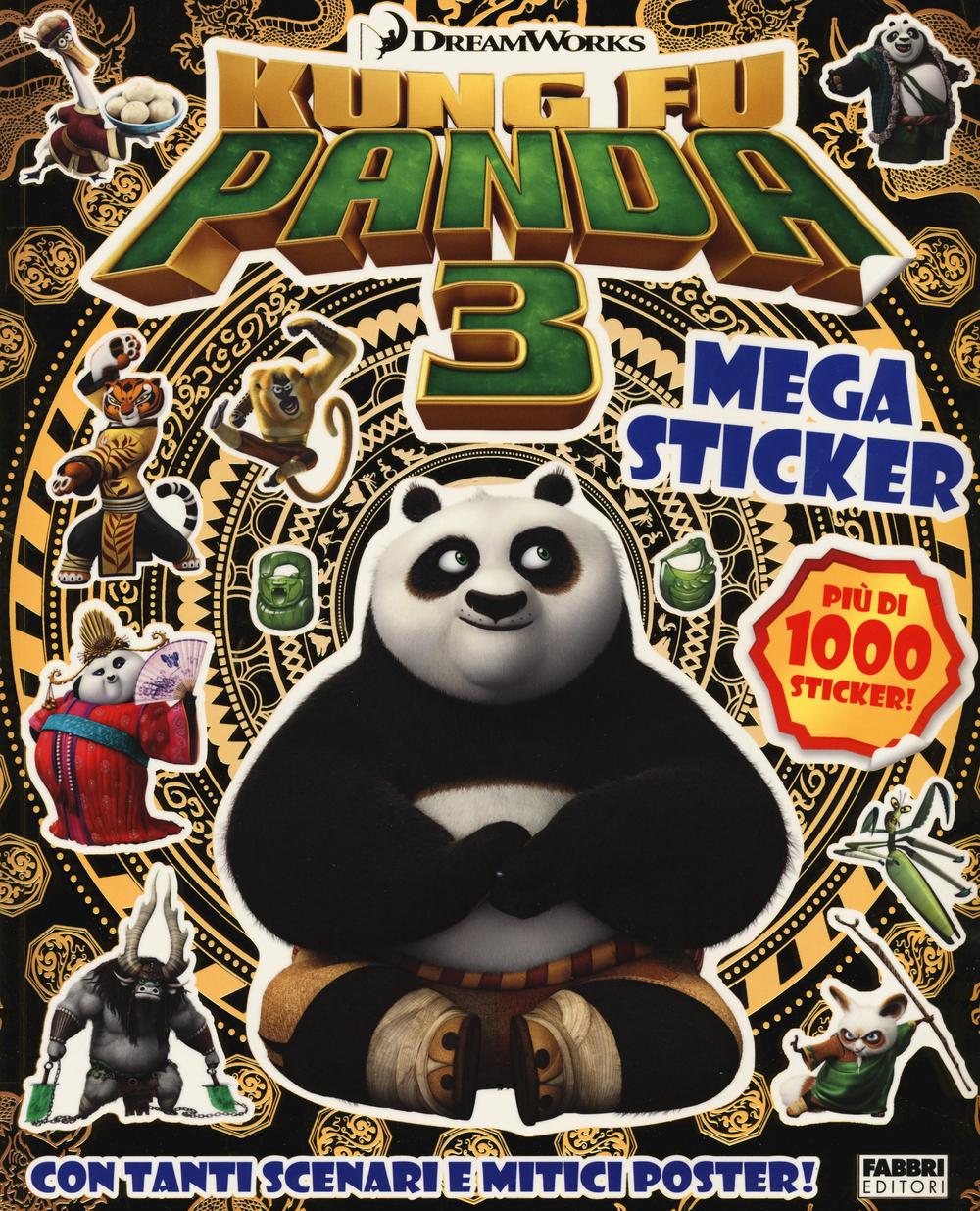Kung Fu Panda 3. Megasticker. Con adesivi. Con poster