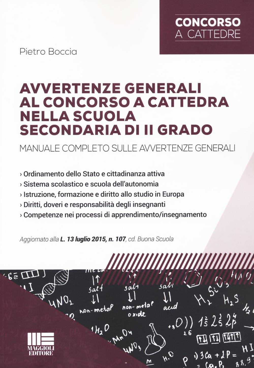 Avvertenze generali al concorso a cattedra nella scuola secondaria di II grado