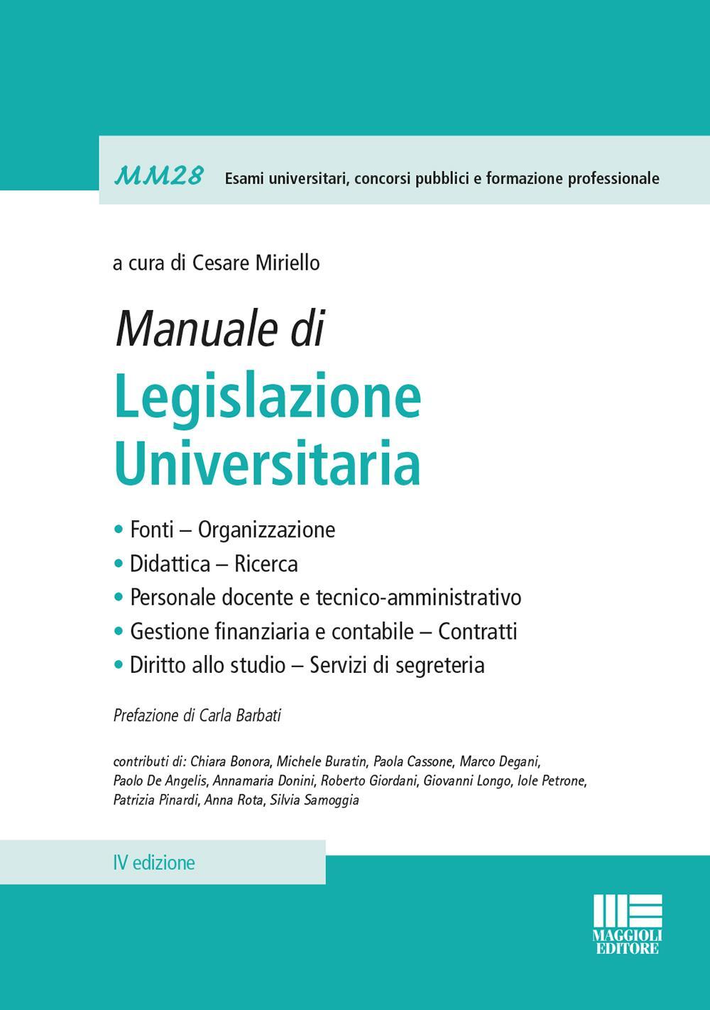 Manuale di legislazione universitaria
