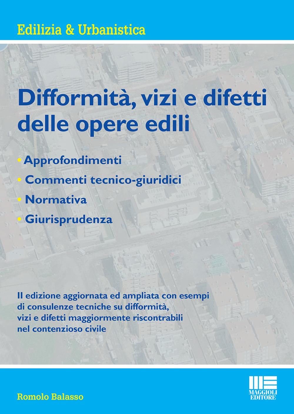 Difformità, vizi e difetti delle opere edili
