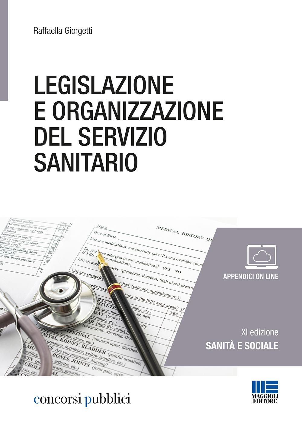 Legislazione e organizzazione del servizio sanitario