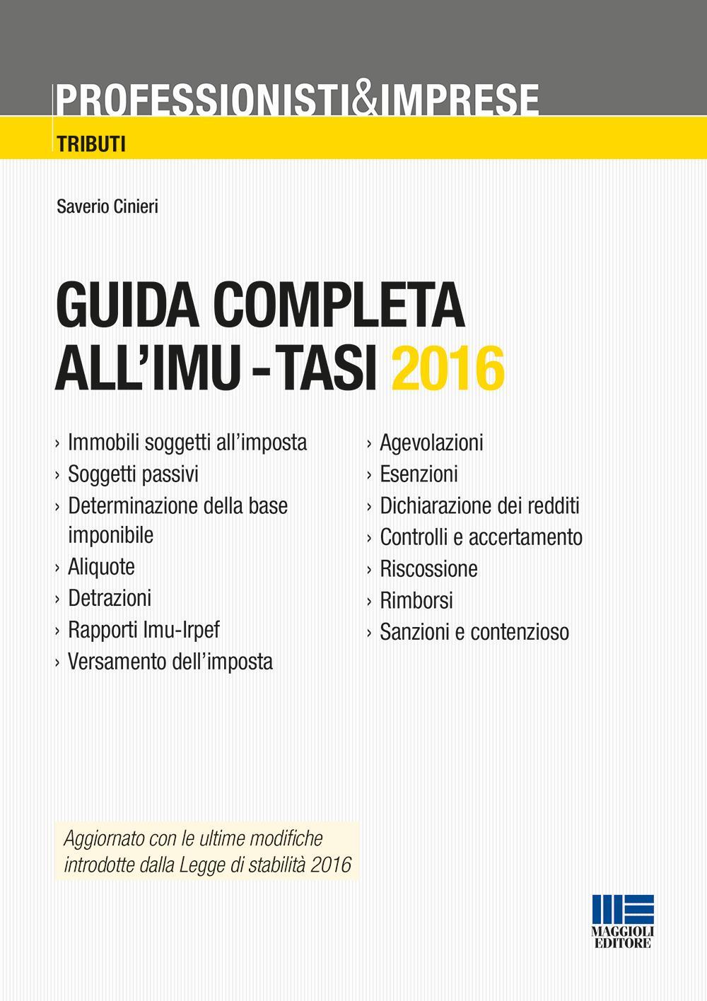 Guida completa all'IMU-Tasi 2016