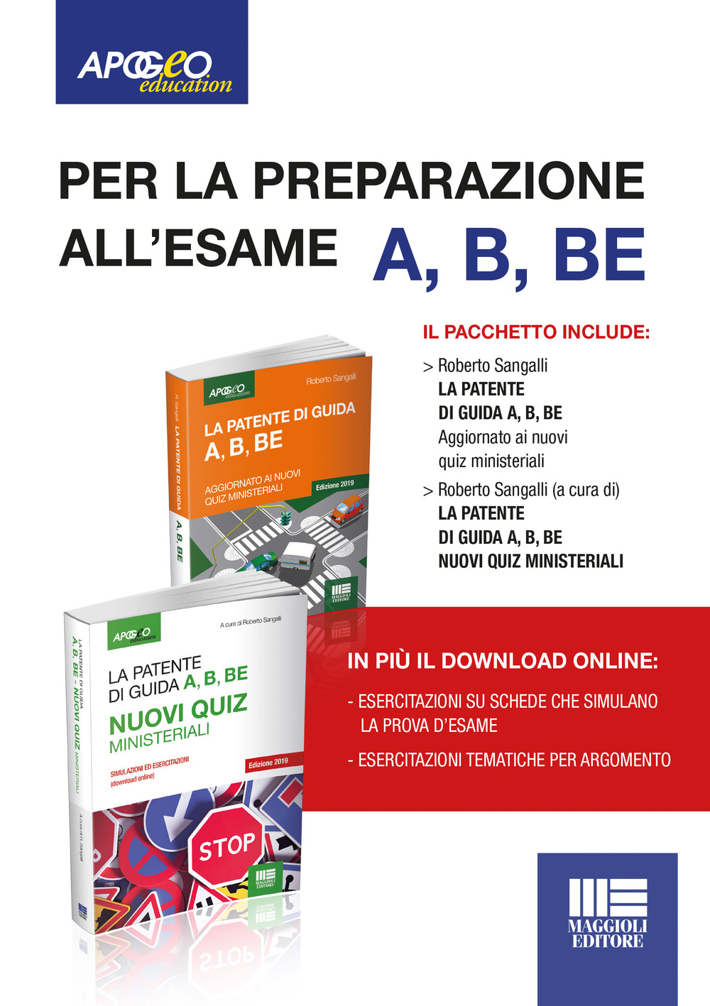 La patente di guida A, B, BE . Kit manuale + quiz