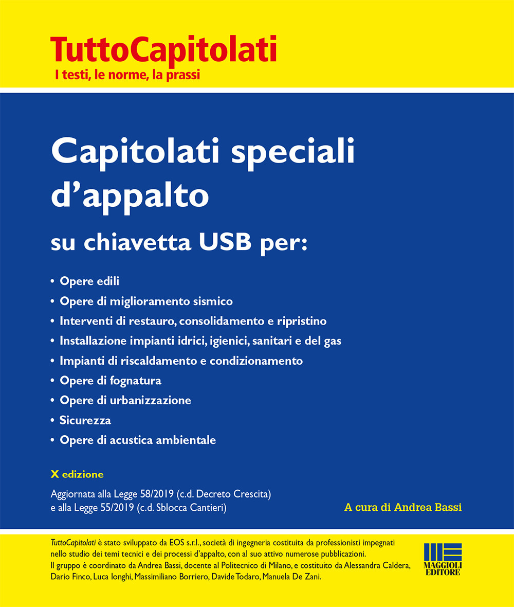 Capitolati speciali d'appalto
