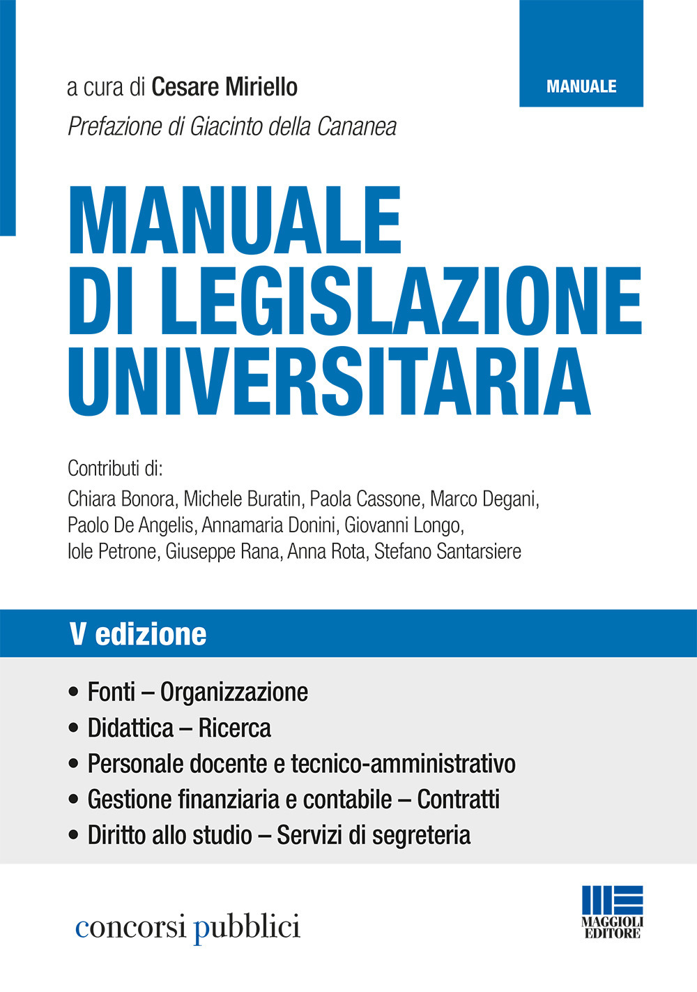 Manuale di legislazione universitaria