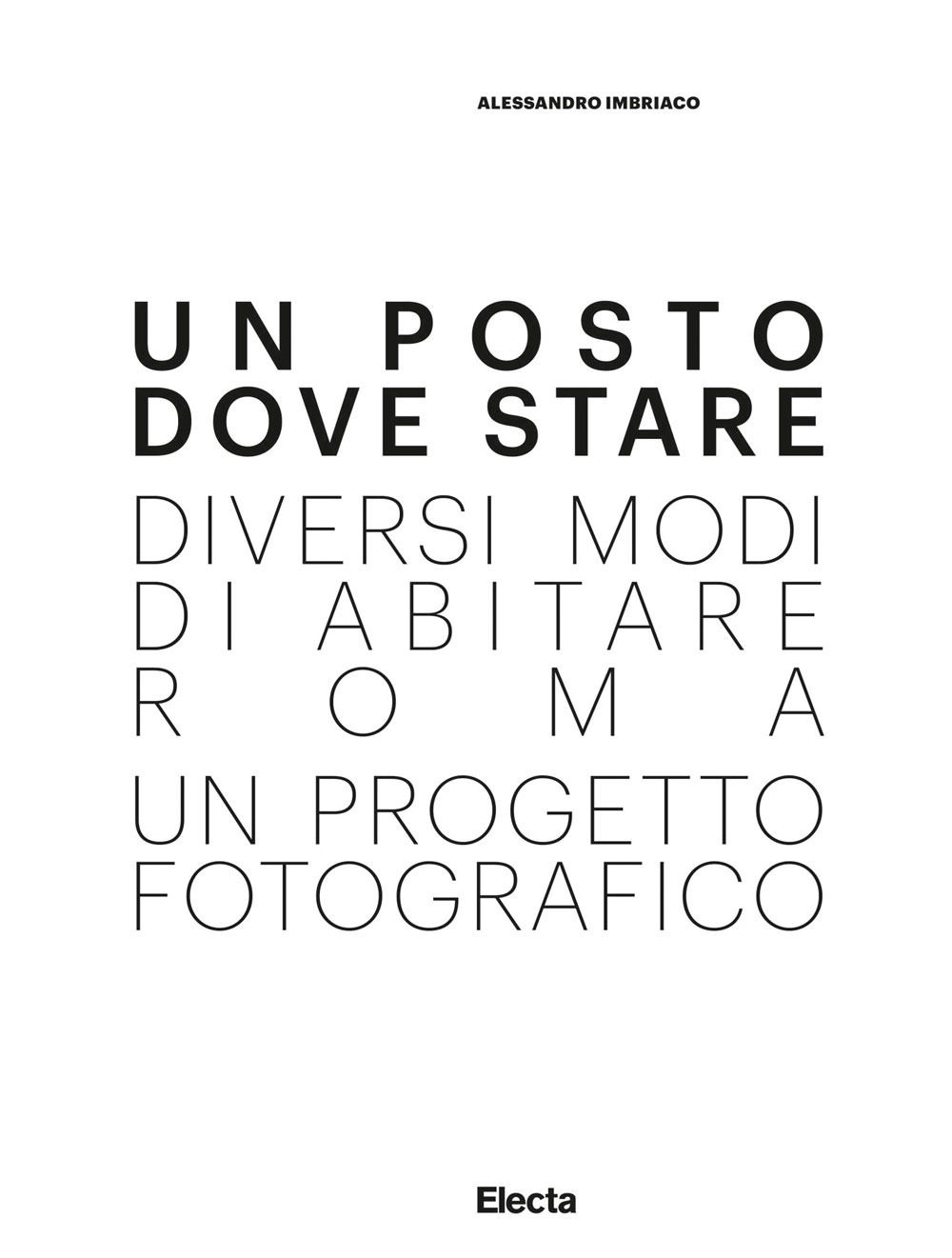 Alessandro Imbriaco. Un posto dove stare. Diversi modi di abitare Roma, un progetto fotografico. Catalogo della mostra (Roma, 15 dicembre 2018-1 maggio 2019