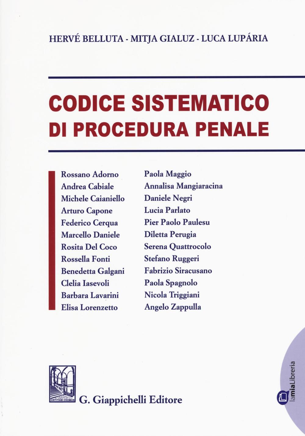 Codice sistematico di procedura penale