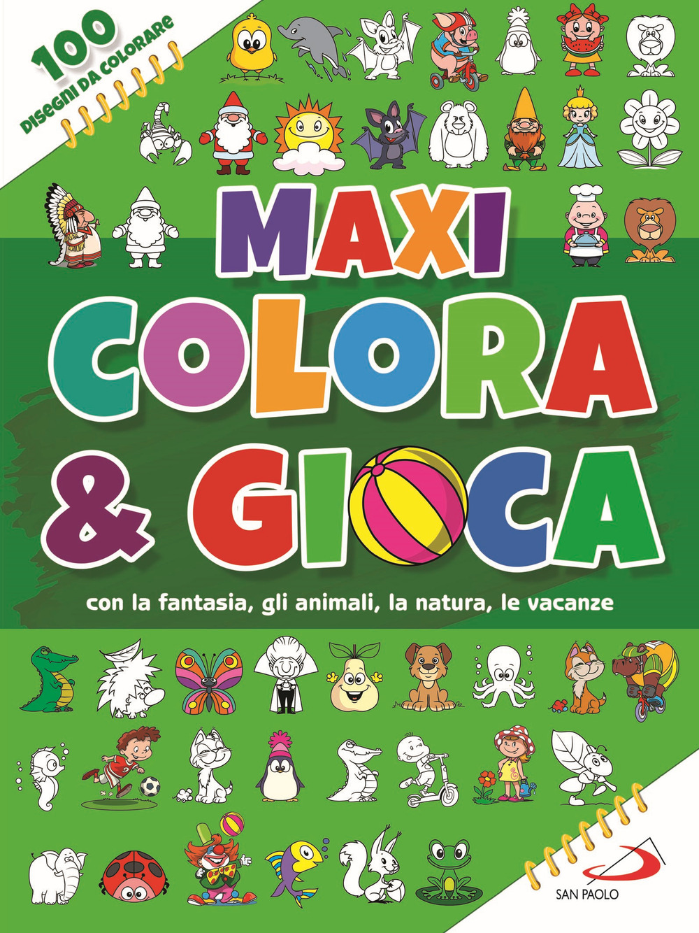 Maxi colora & gioca. Con la fantasia, gli animali, le vacanze, la natura