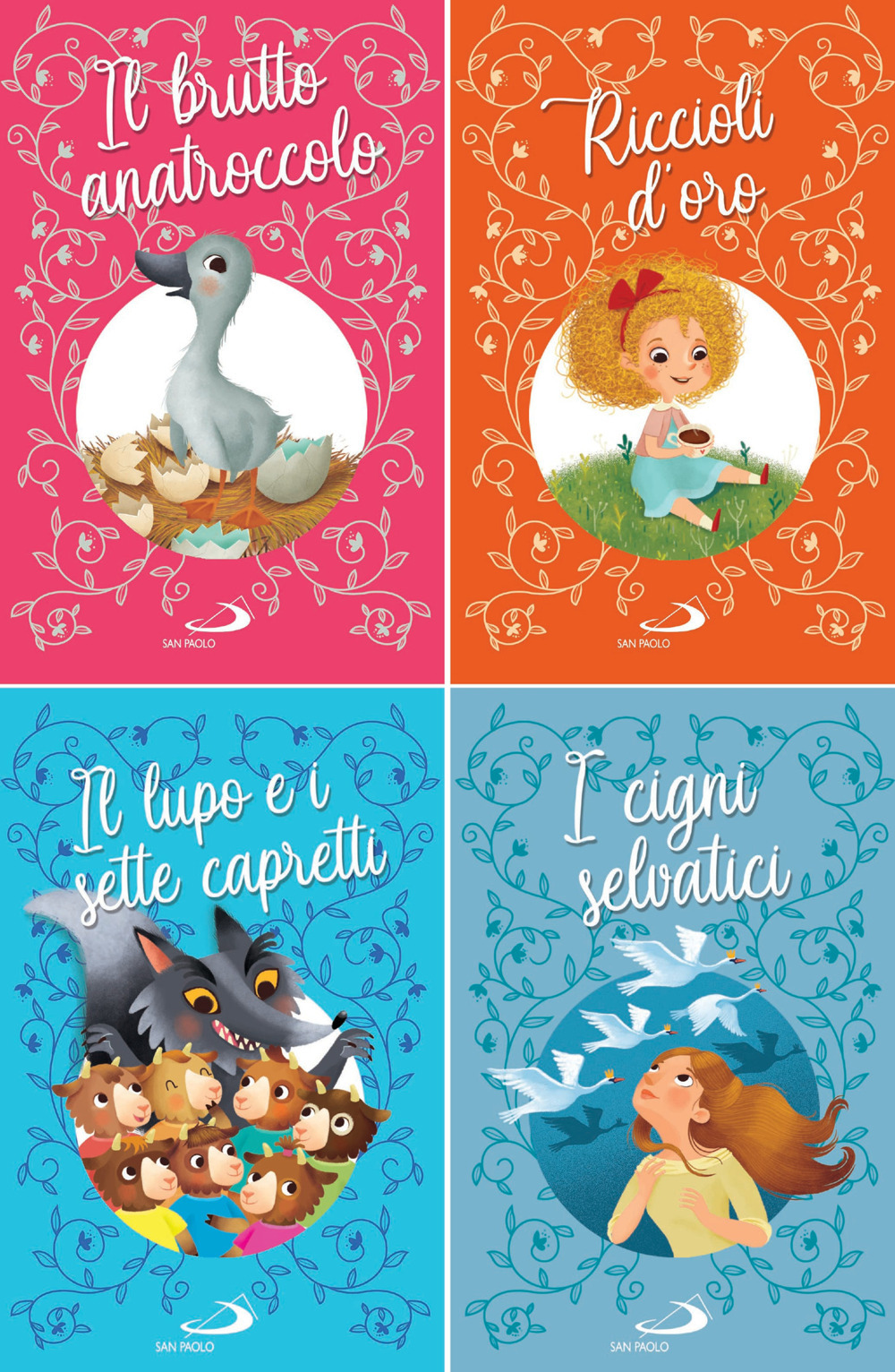 Il brutto anatroccolo-Riccioli d'oro-Il lupo e i sette capretti-I cigni selvatici