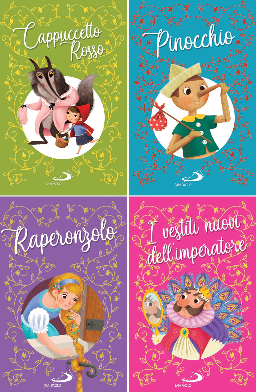 Cappuccetto Rosso-Pinocchio-Raperonzolo-I vestiti nuovi dell'imperatore