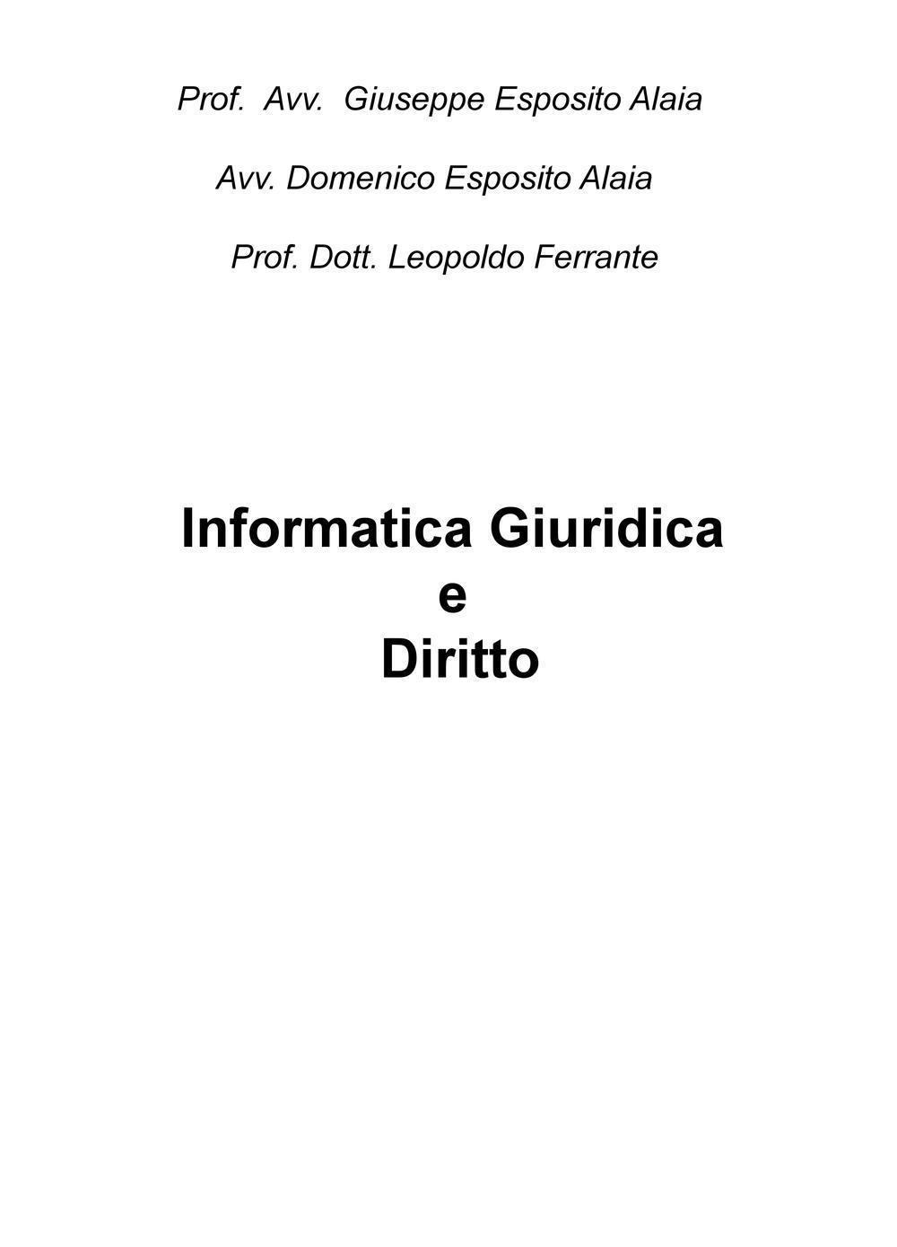 Informatica giuridica e diritto