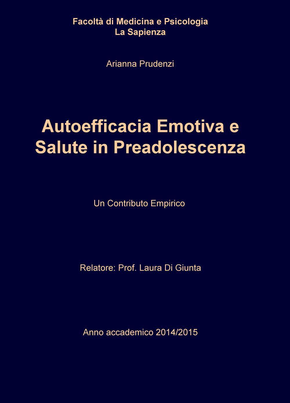 Autoefficacia emotiva e salute in preadolescenza. Un contributo empirico