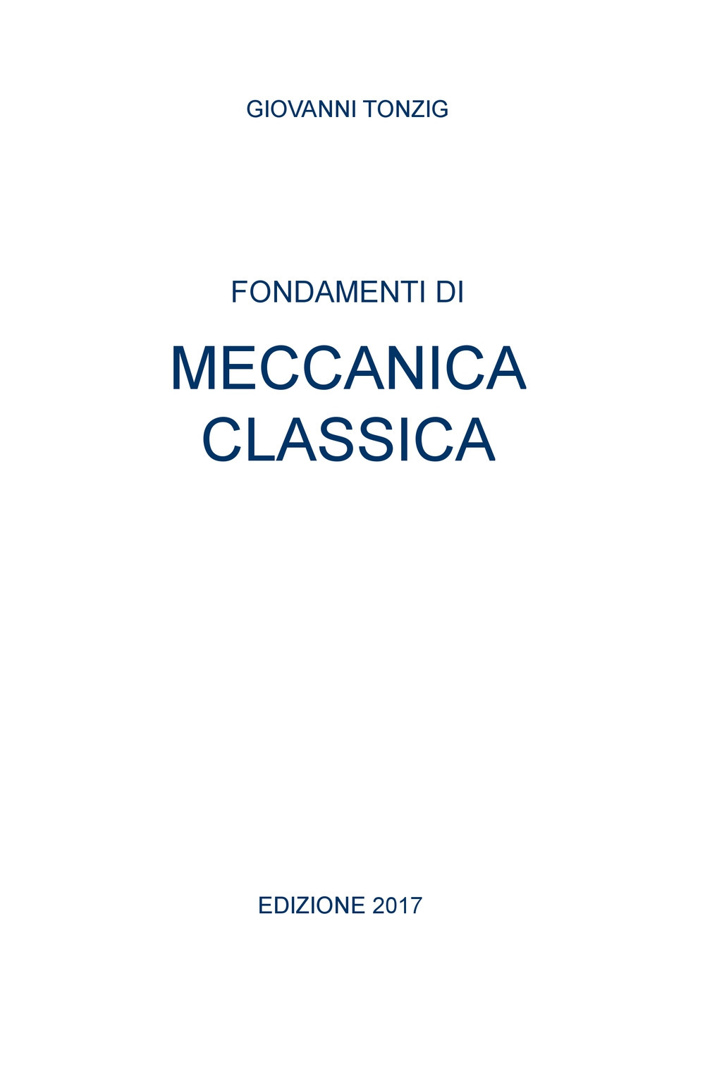 Fondamenti di meccanica classica