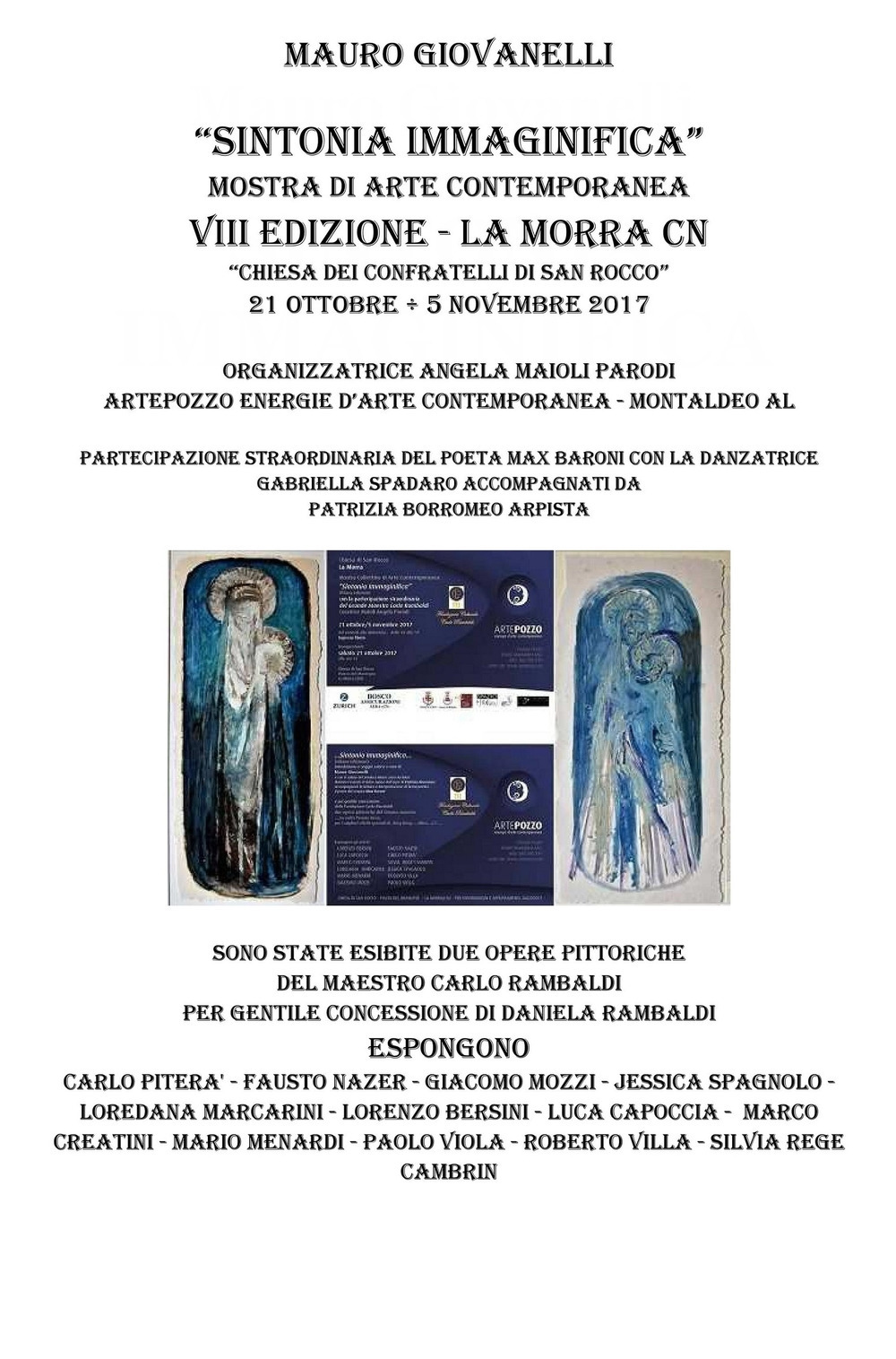 Sintonia immaginifica. Mostra di arte contemporanea. Catalogo della mostra (La Morra, 21 ottobre-5 novembre 2017)