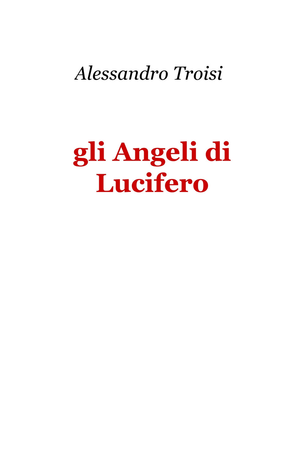 Gli angeli di Lucifero