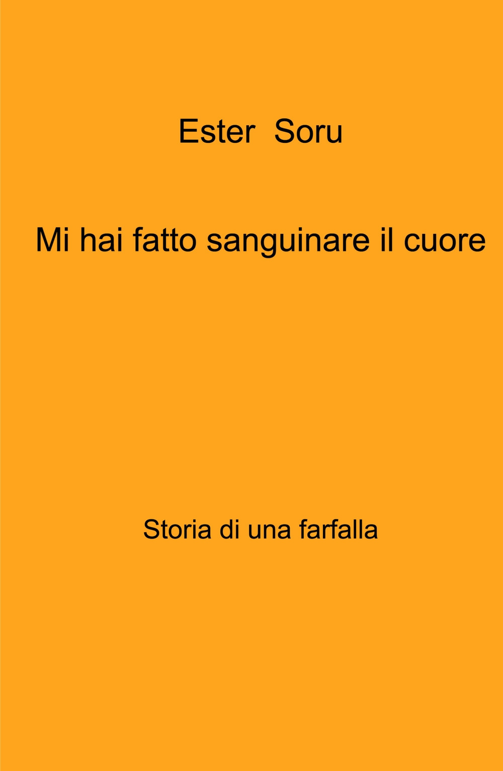 Mi hai fatto sanguinare il cuore. Storia di una farfalla