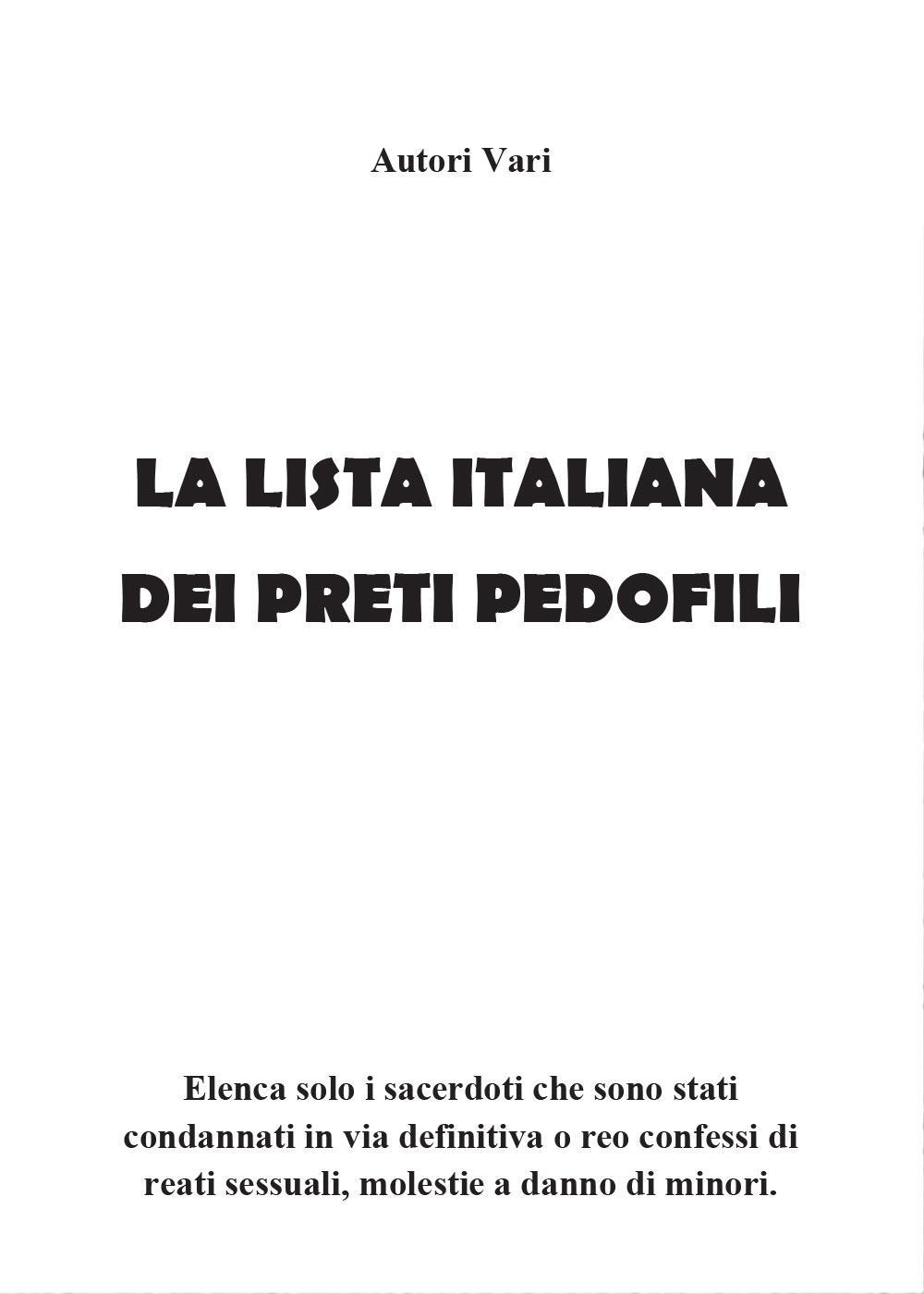 La lista italiana dei preti pedofili