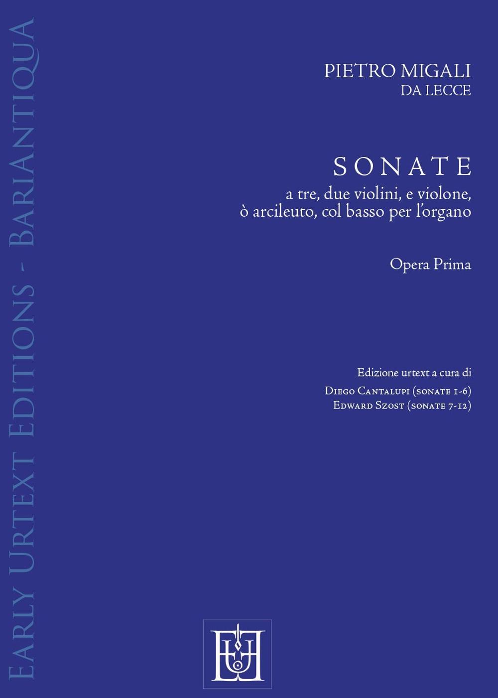 Pietro Migali, sonate a 3 op. I