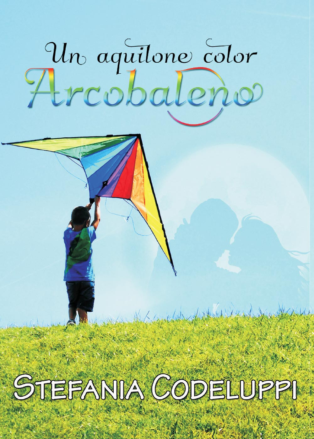 Un aquilone color arcobaleno