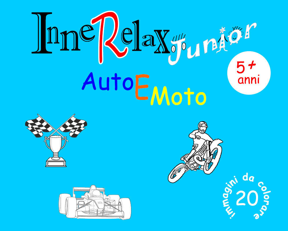 Auto e moto. InneRelax Junior. 20 immagini da colorare