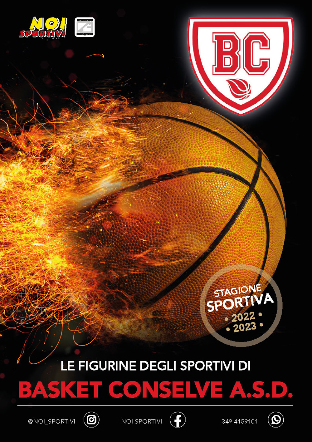 Basket Conselve A.S.D.. Album con figurine stampate direttamente sulle pagine