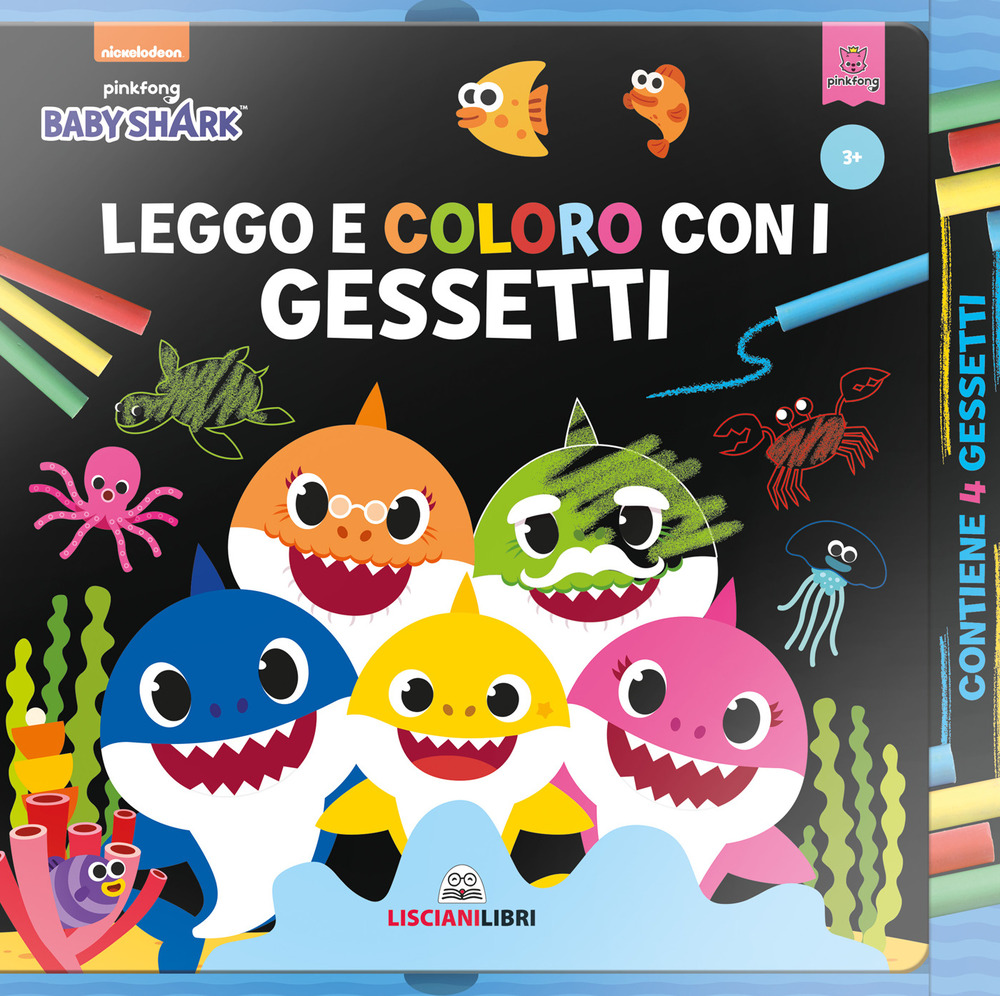 Disegno e colori con i gessetti. Baby Shark