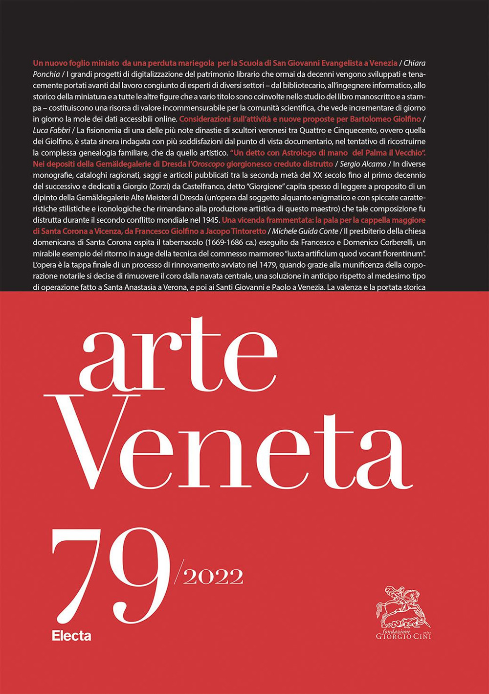 Arte veneta. Rivista di storia dell'arte. Vol. 79