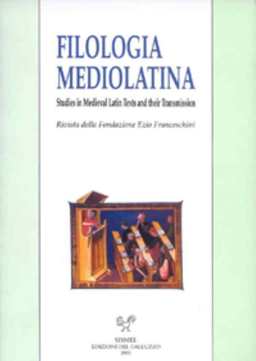 Filologia mediolatina. Studies in medieval latin texts and their transmission. Vol. 28