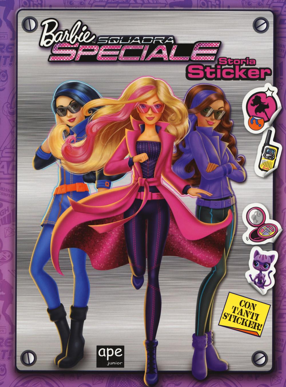 Barbie squadra speciale. Storia sticker. Con adesivi