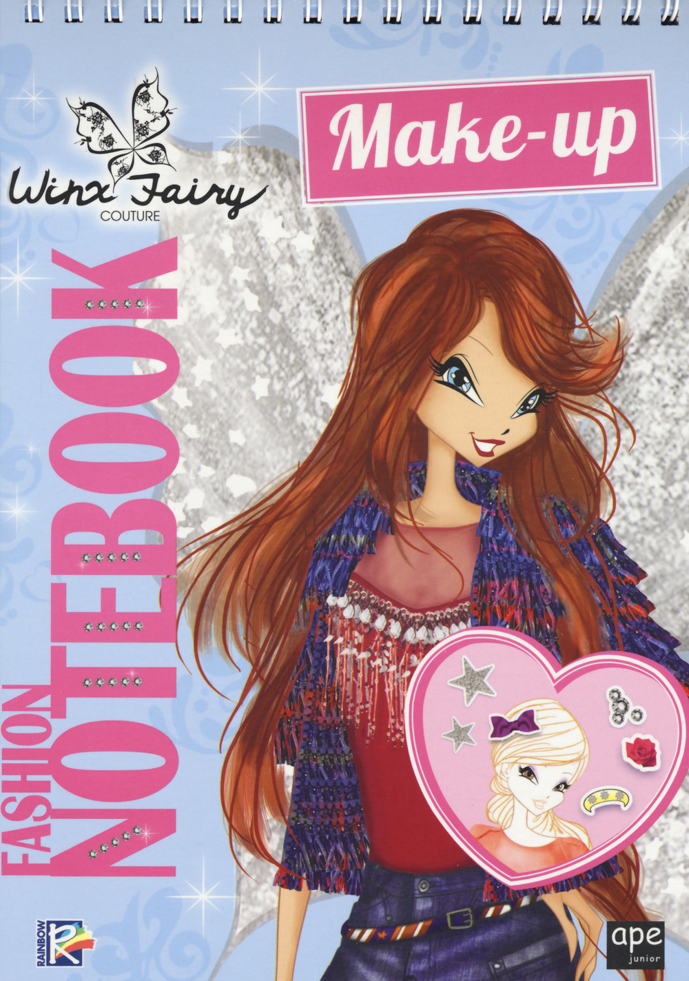 Fashion notebook make-up. Winx Fairy Couture. Con adesivi