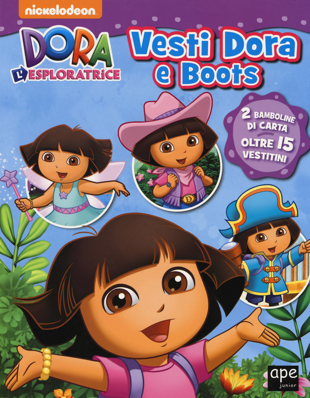 Vesti Dora e Boots. Dora l'esploratrice. Con adesivi