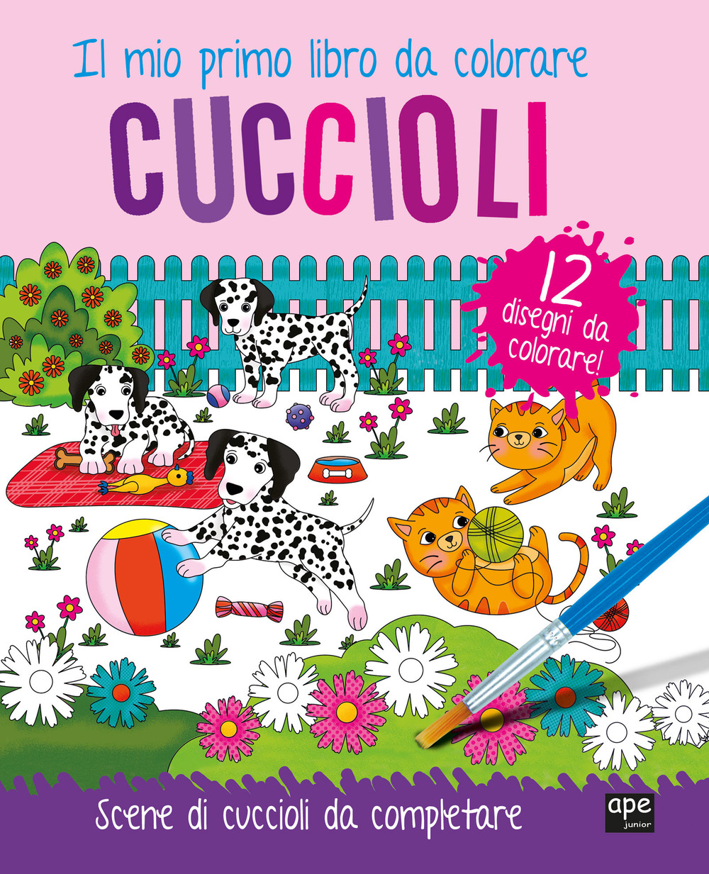 Cuccioli. Il mio primo libro da colorare. Scene di cuccioli da colorare
