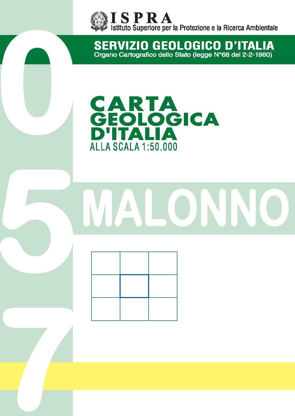 Carta geologica d'Italia alla scala 1:50.000 F° 057. Malonno