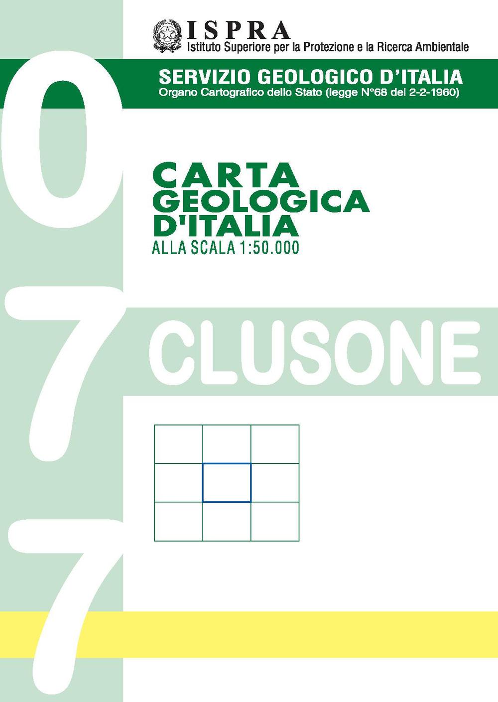 Carta geologica d'Italia alla scala 1:50.000 F° 077. Clusone