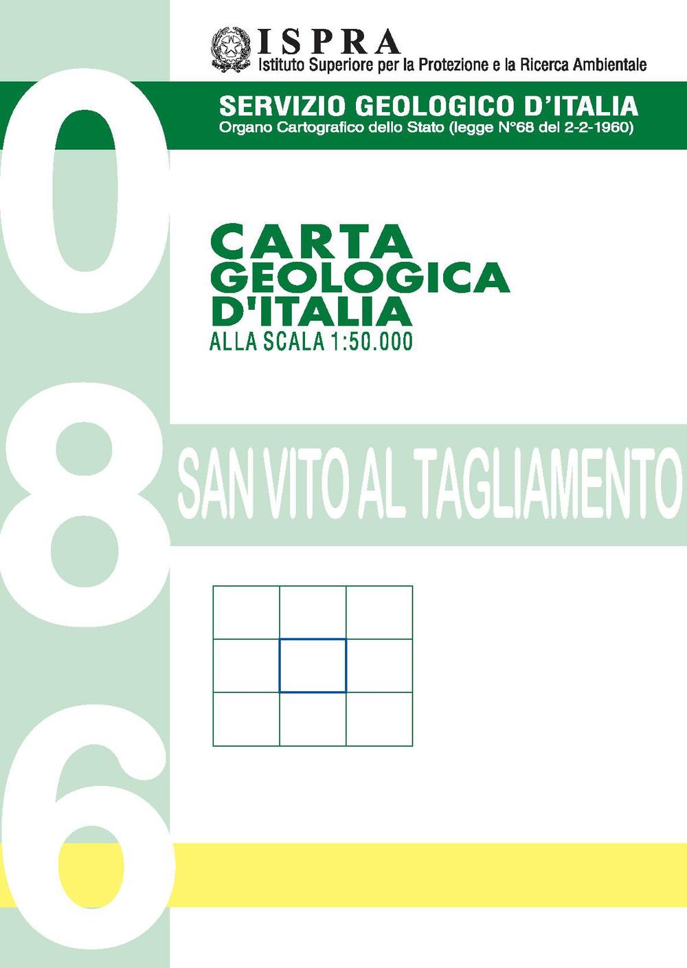 Carta geologica d'Italia alla scala 1:50.000 F° 086. San Vito al Tagliamento