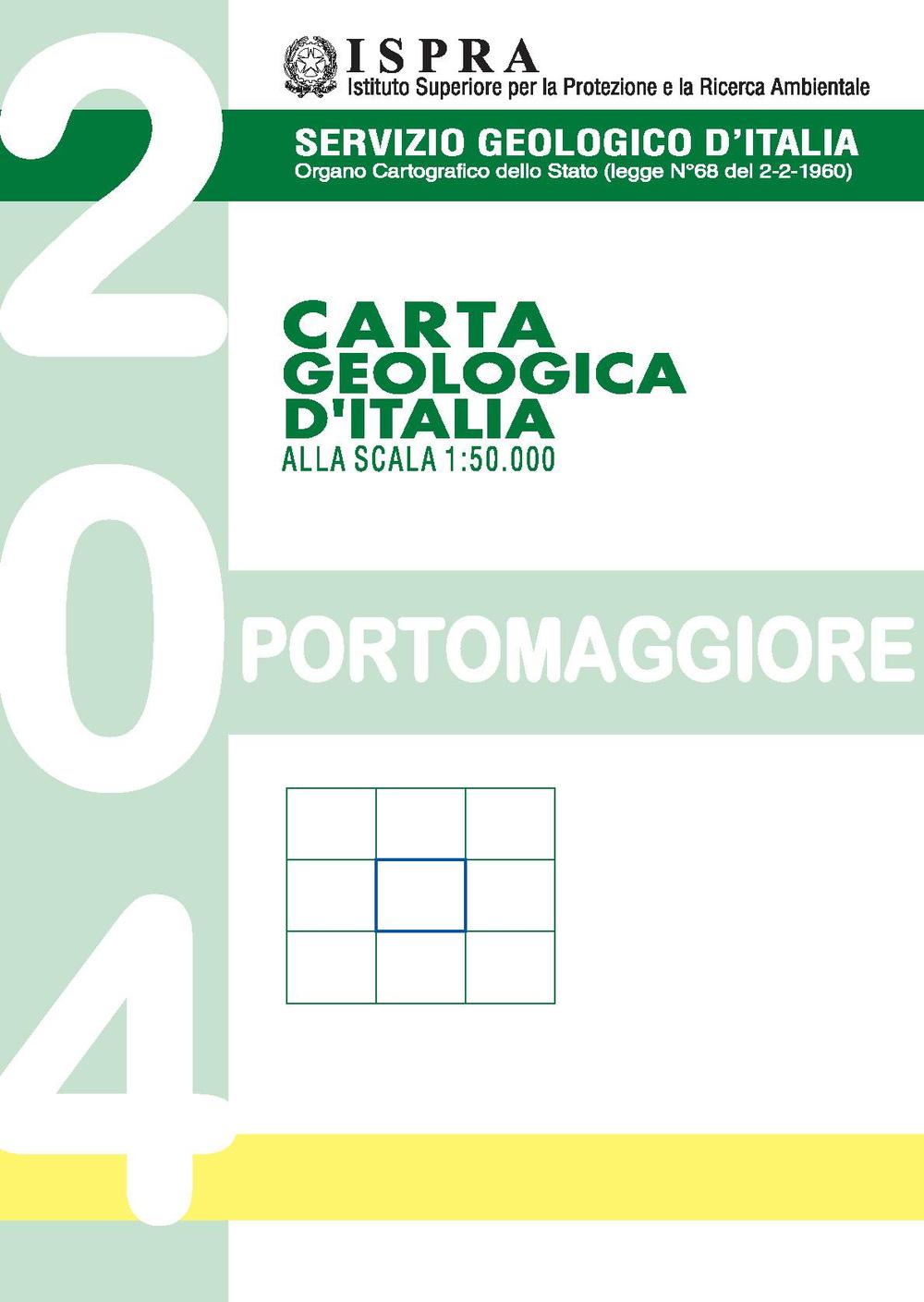 Carta geologica d'Italia alla scala 1:50.000 F° 204. Portomaggiore