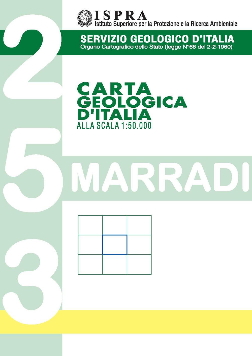 Carta geologica d'Italia alla scala 1:50.000 F° 253. Marradi