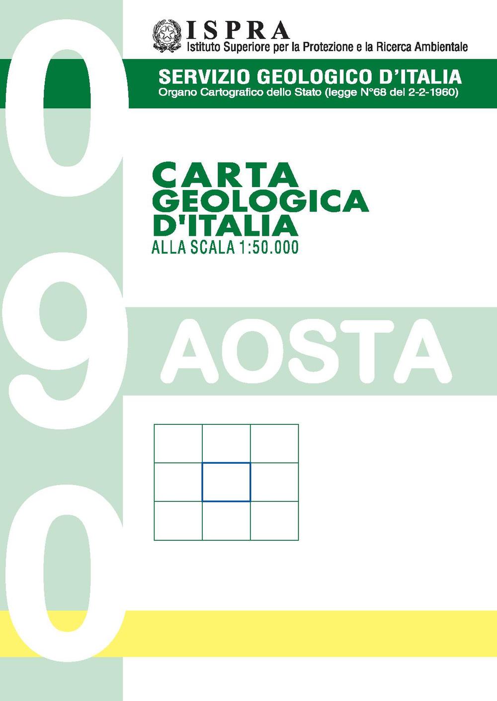 Carta geologica d'Italia 1:50.000 F° 090. Aosta