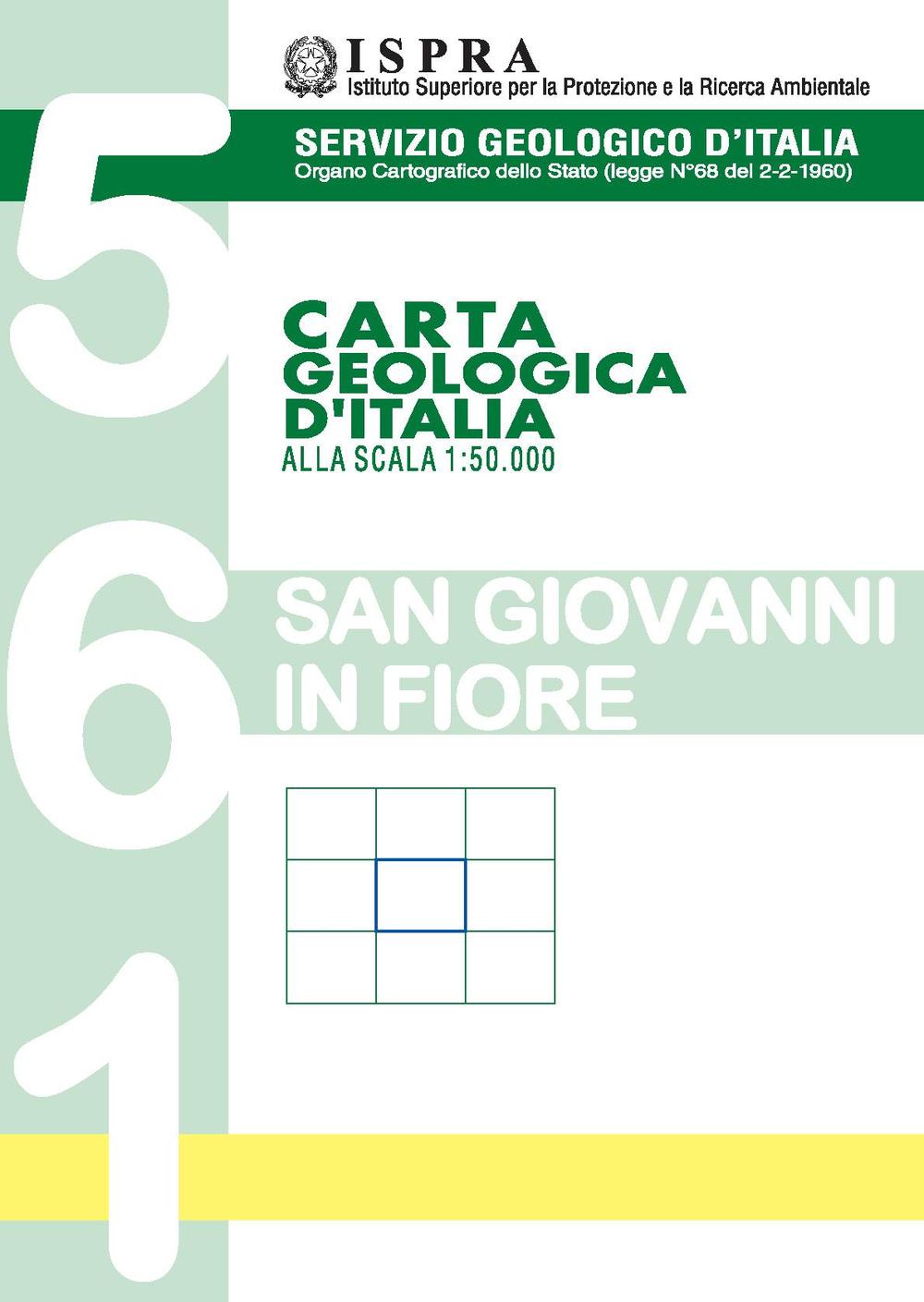Carta geologica d'Italia alla scala 1:50.000 F° 561. San Giovanni in Fiore