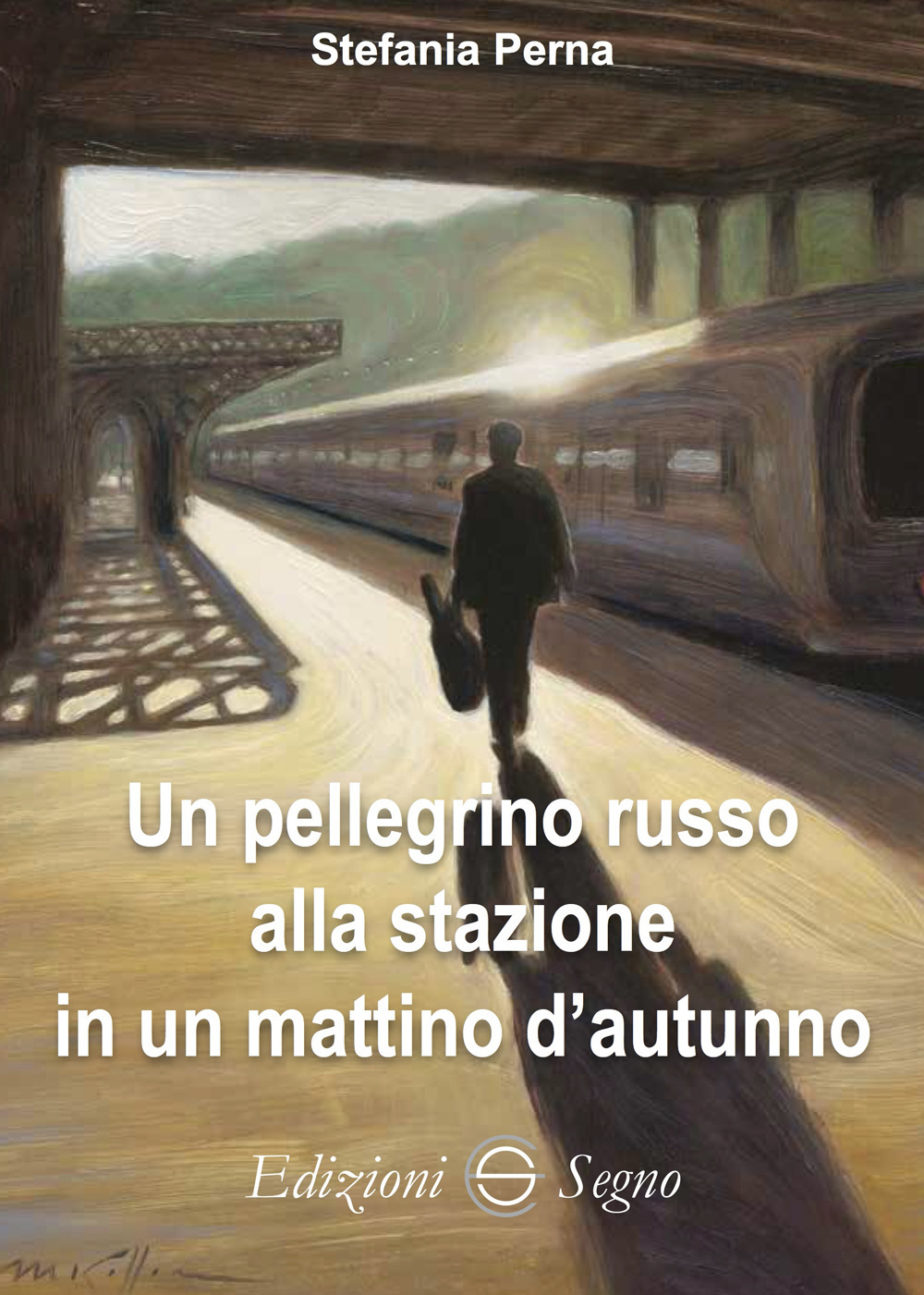Un pellegrino russo alla stazione in un mattino d'autunno