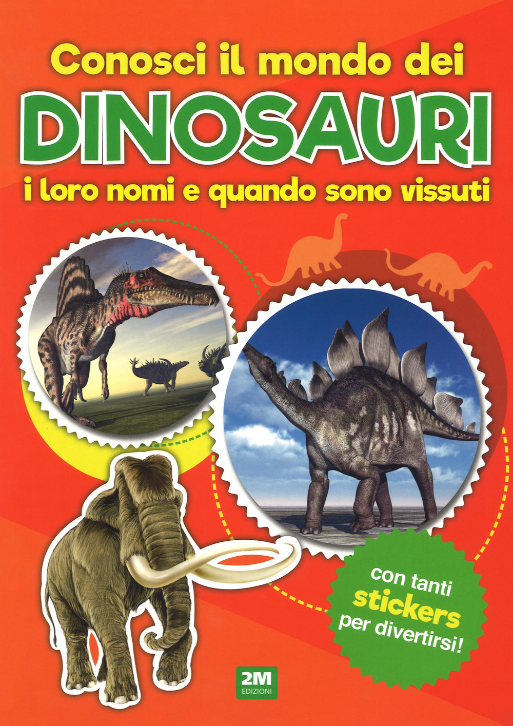 Conosci il mondo dei dinosauri, i loro nomi e quando sono vissuti. Con adesivi