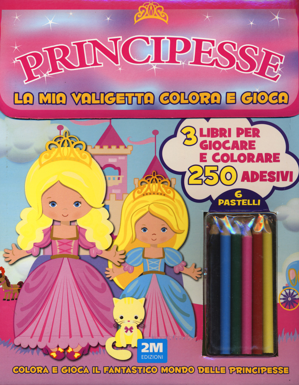 Principesse. Trendy model. La mia valigetta colora e gioca. Con adesivi