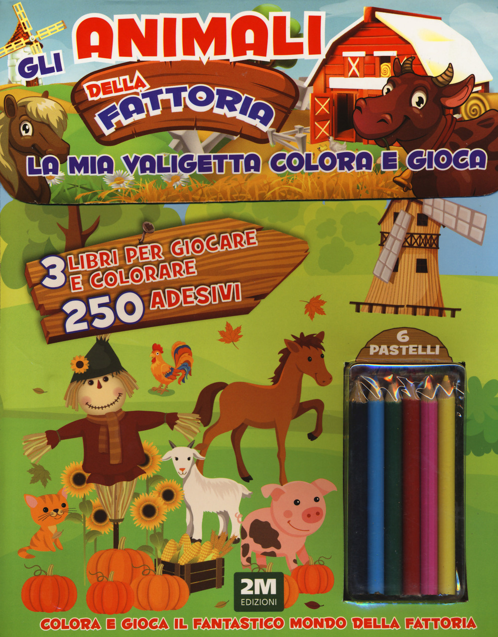 Gli animali della fattoria. Trendy model. La mia valigetta colora e gioca. Con adesivi