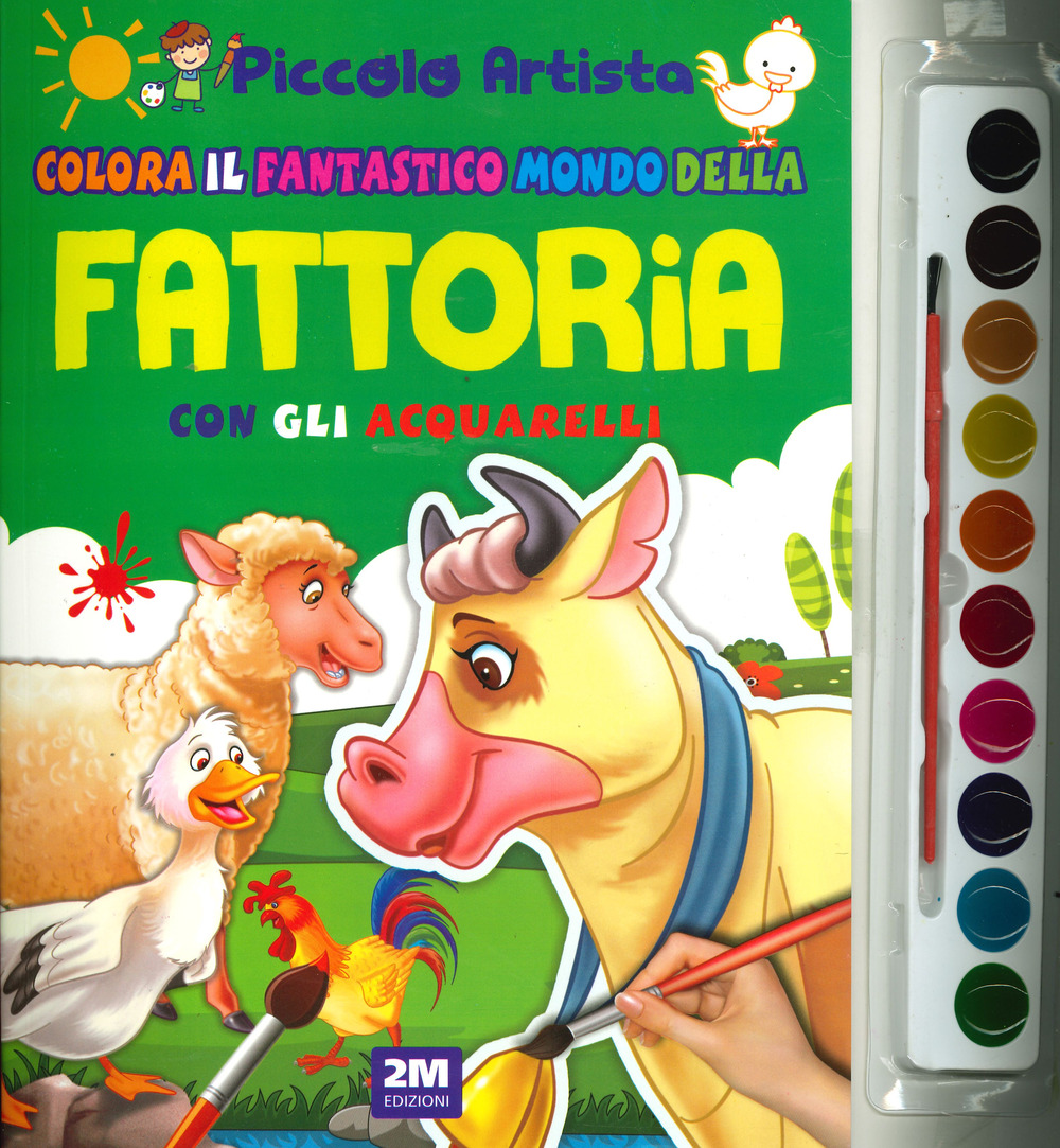 Colora il fantastico mondo della fattoria con gli acquarelli. Piccolo artista