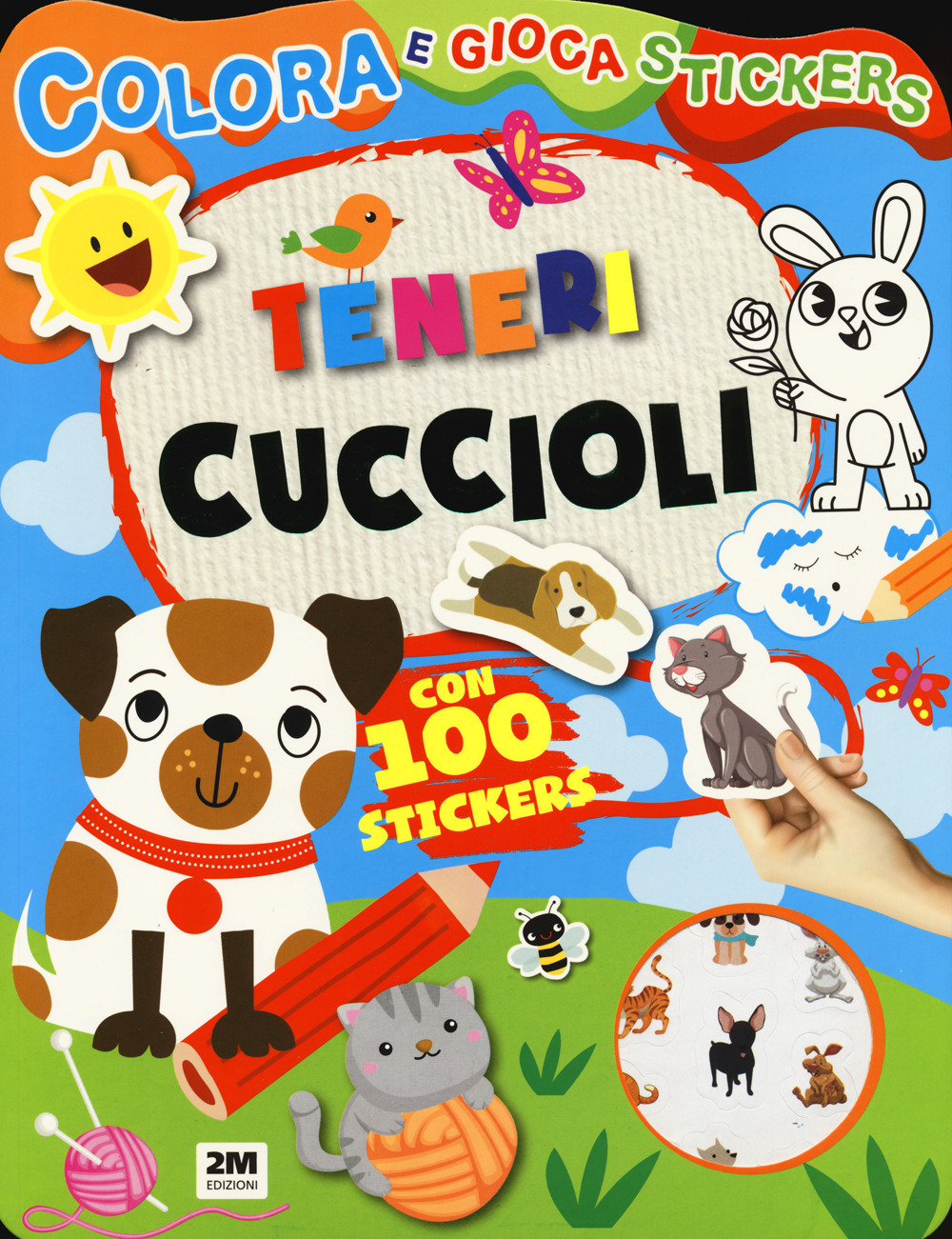 Teneri cuccioli. Colora e gioca stickers