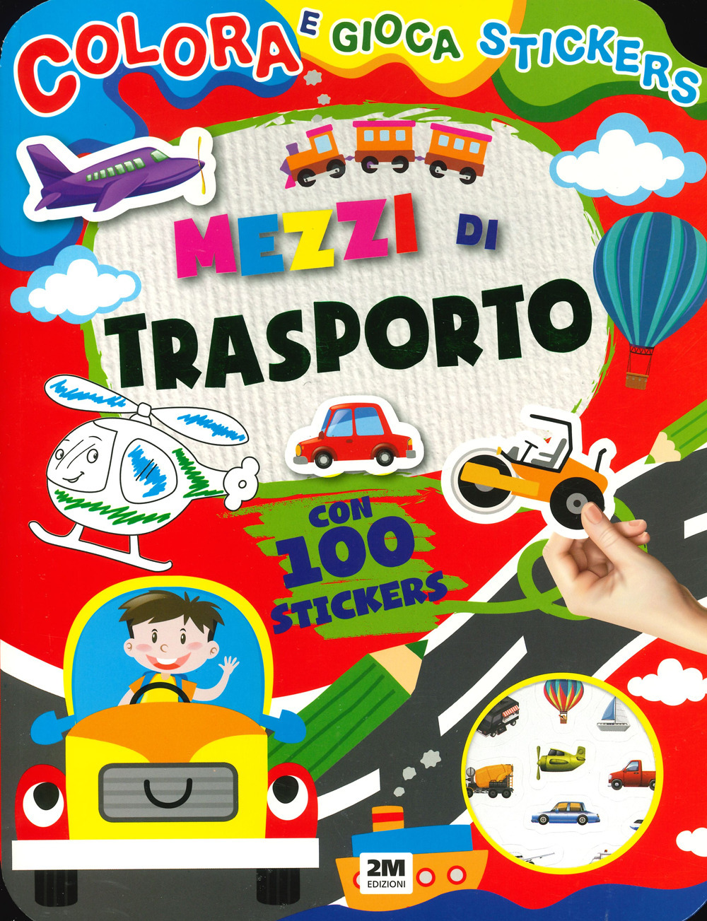 Mezzi di trasporto. Colora e gioca stickers