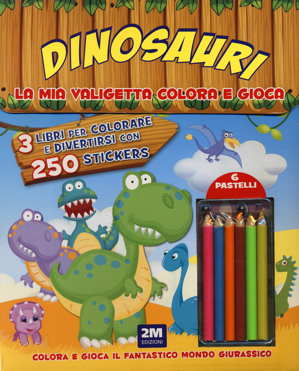 Dinosauri. La mia valigetta colora e gioca. Con adesivi