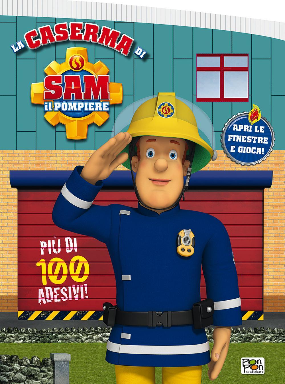 La caserma di Sam il pompiere. Con adesivi